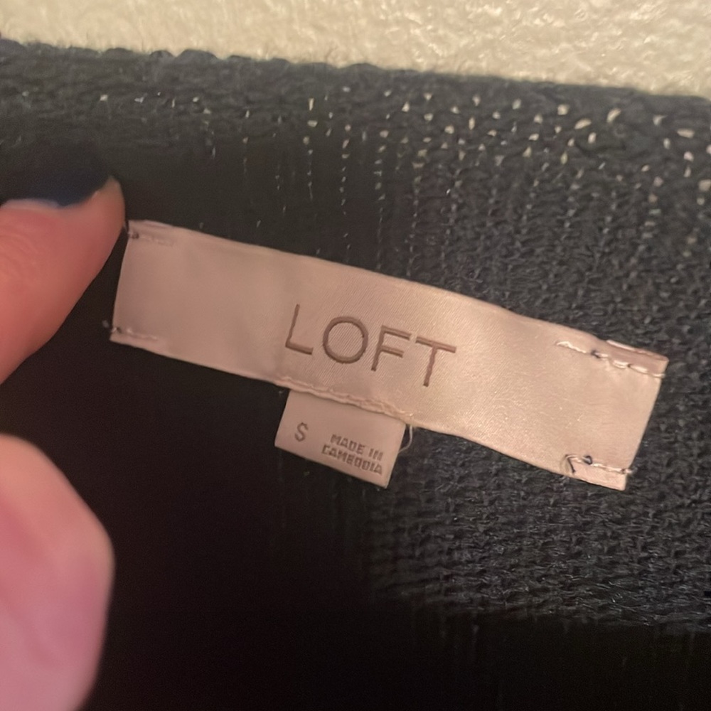 NWOT Loft Navy Sweater Small - Picture 5 of 6